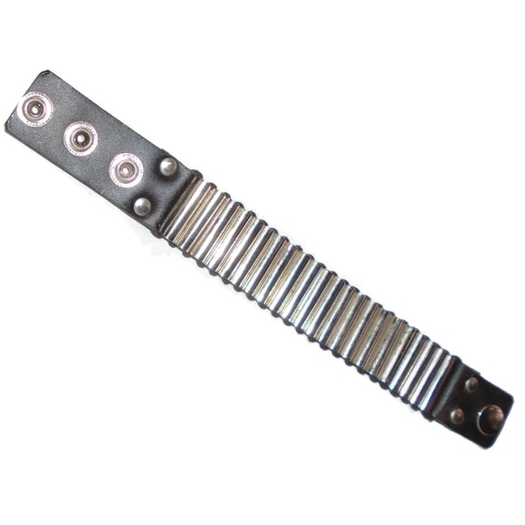 Punk Metal Tube Snap Bracelet NEW Adjustable - Picture 2 of 8